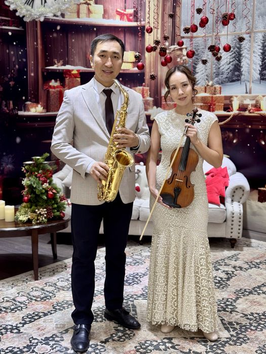 Саксофонист Алматы. Скрипачка и саксофонист