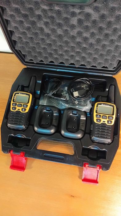 Statie radio PMR/LPD portabila Midland XT70 Adventure, 2 buc/set, Galben