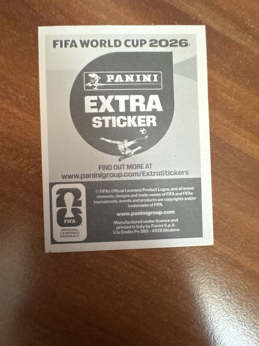 Sticker editie world cup 2026 extra sticker gold federico valverde