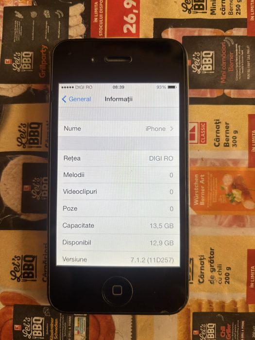 telefon de colectie iphone 4 , 16gb