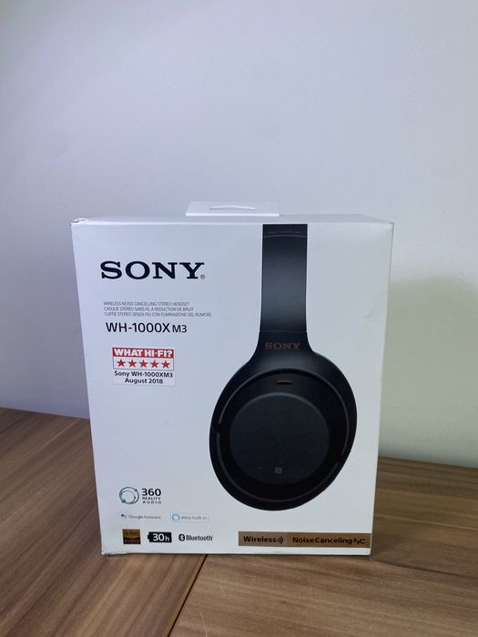 Stereo Headset Sony, Wireless, WH-1000X M3, Black, Desigilat