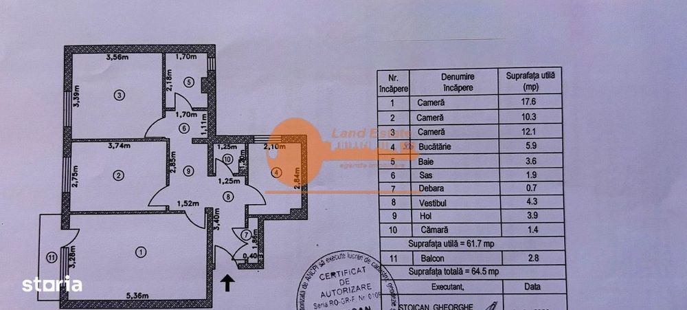 Apartament cu 3 camere zona Tineretului