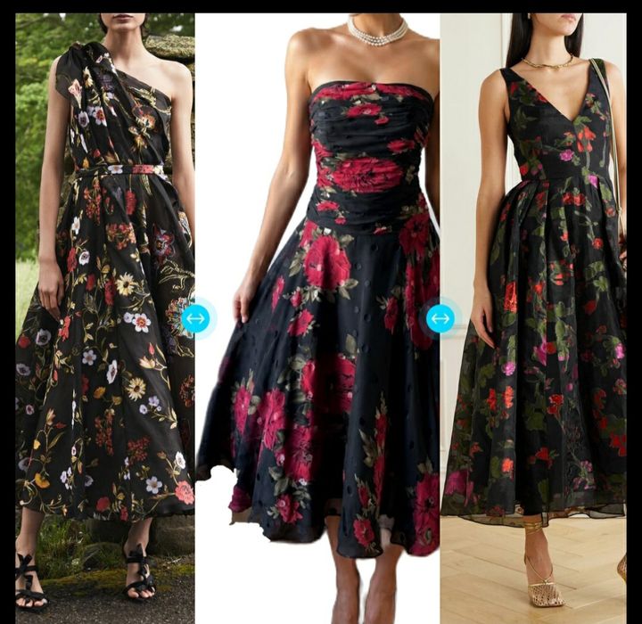 Rochie matase naturala ocazie volane midi print floral