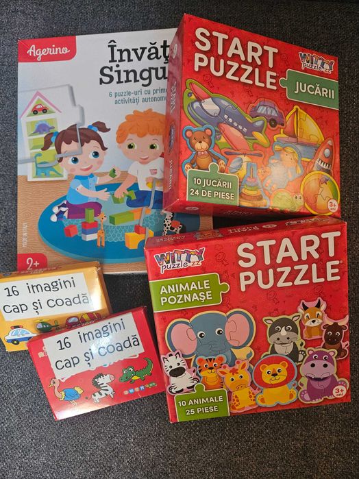 Puzzle din carton, 5 seturi  | 1 - 3 ani