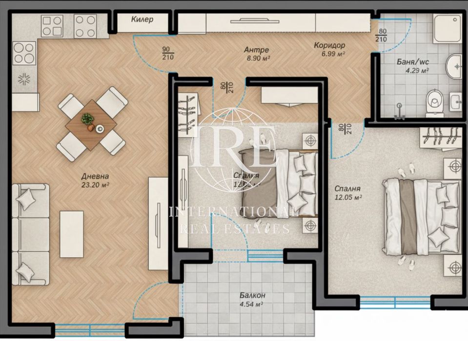 3-стаен в Варна-Възраждане 3 площ 70 цена 134700