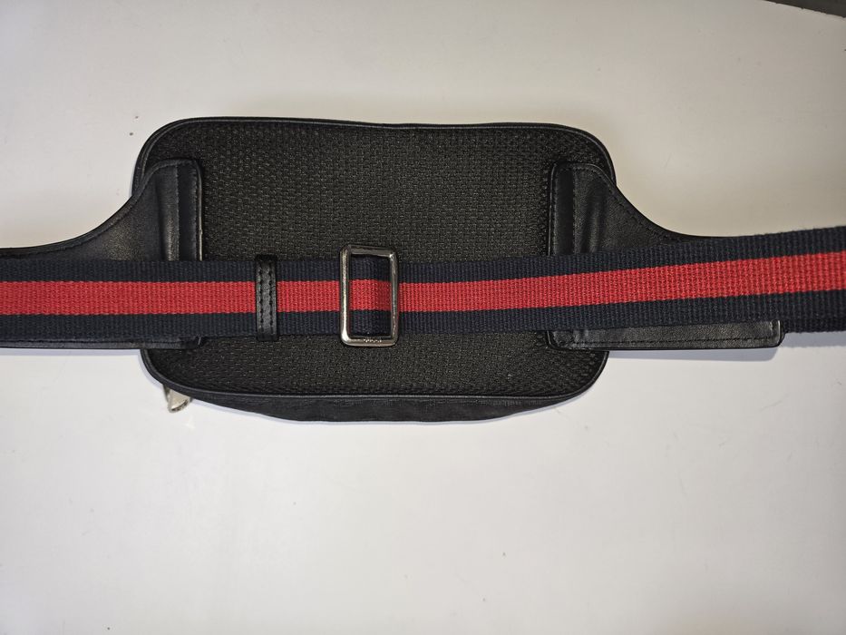 GUCCI GG Supreme Belt Bag Web 474293 Bum Bag Black w/ Box