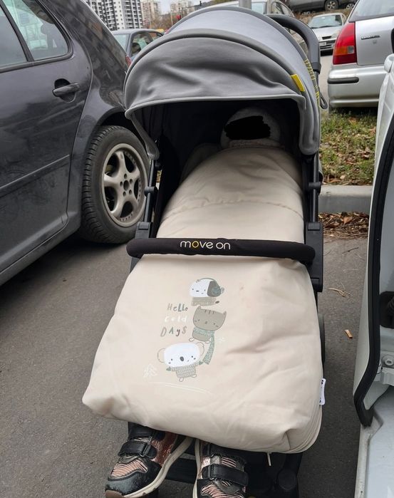 CHIPOLINO Лятна количка MOVE ON сива + зимно покривало