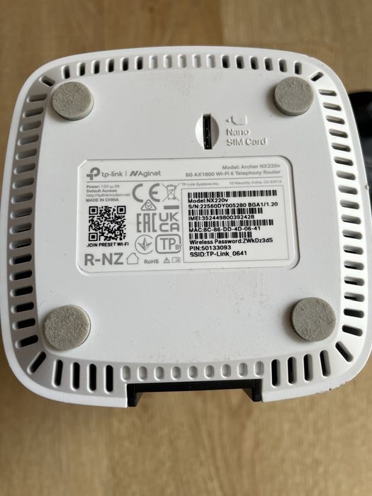 Рутер TP-Link NX220v 5G Wi-Fi 6