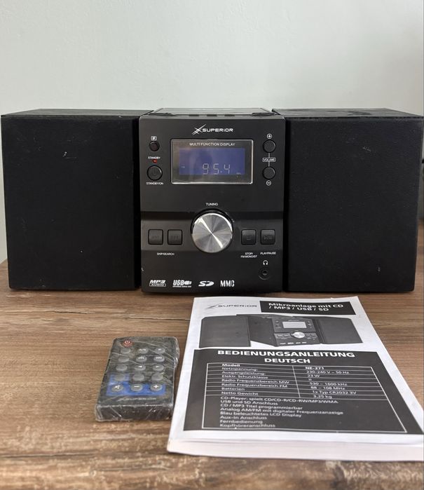 Компактна аудио система Superior NE-271–CD/MP3/USB/SD+Дистанционно