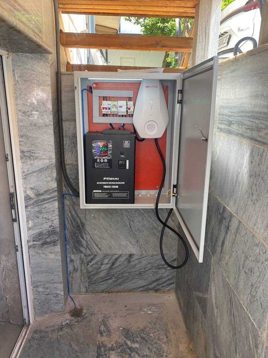 Elektromobil uchun zaryadka stansiya ustanovka | Установка зарядка