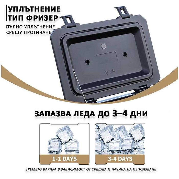 Охладителна кутия за лед и съхранение на храна, 50 л