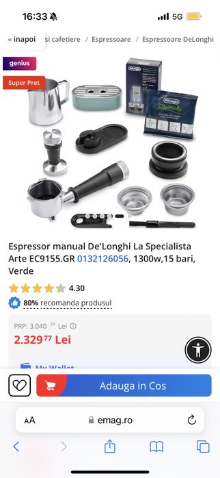 Espressor manual De’ Longhi