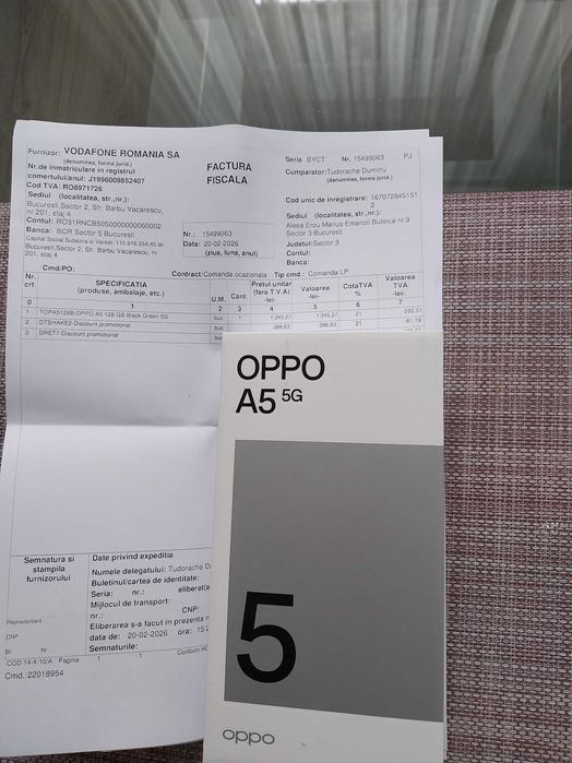 Telefon mobil OPPO A5, 4GB RAM, 128GB, 5G, Black Green