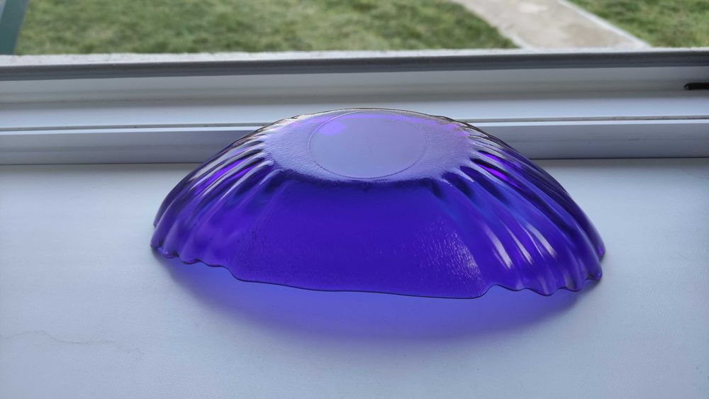 Комплект от 3 бр.български овални купи от кристалин