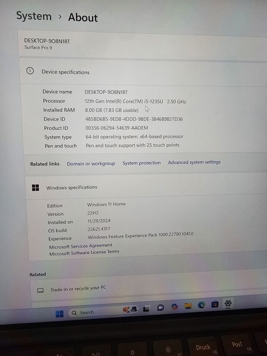 Ofer spre vanzare tableta Microsoft Surface pro 9  i5