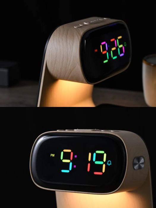 Прикроватные часы Green Lion с беспроводным зарядным устройством