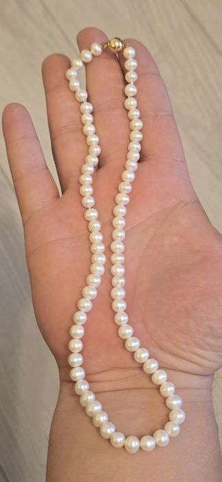 Aur 18 k cu perle naturale okazie