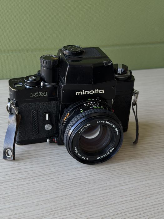 Aparat foto Minolta XM + Minolta MD Rokkor 50mm f/1.4