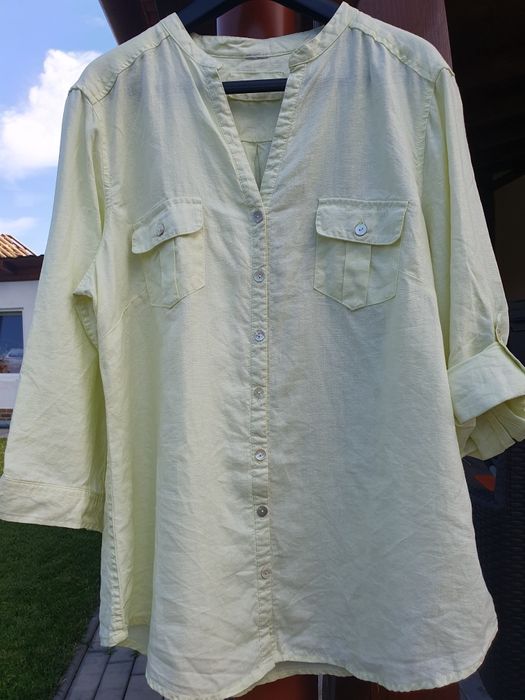 Cămașă galbena din in