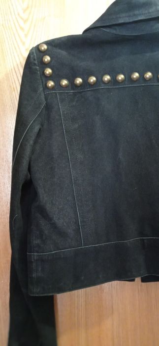 Куртка косуха SANDRO натур замш