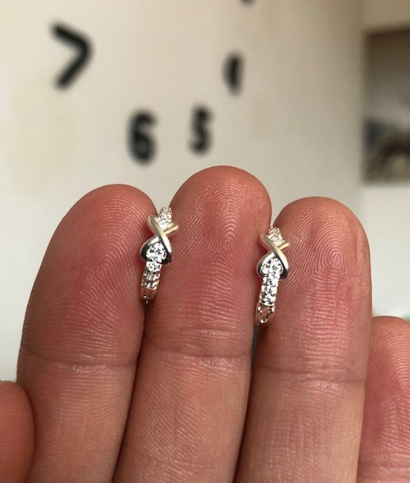 Cercei simbolul infinitului din argint 925