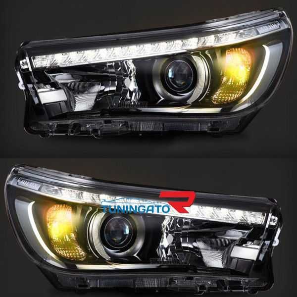 Фара на Тойота Хайлюкс ( Линза + лед ) 2015- /Toyota Hilux (Диод) 2019