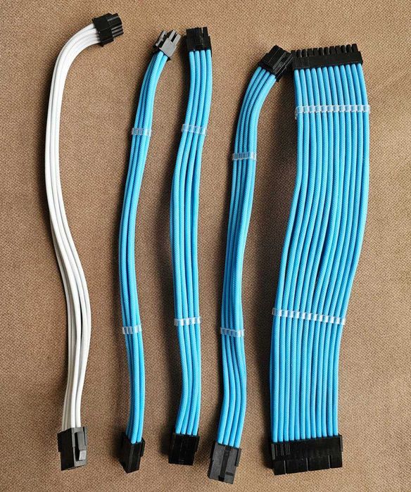 Плетени кабели 24pin | 4+4pin | 2x8pin | 6pin extension cable for PSU