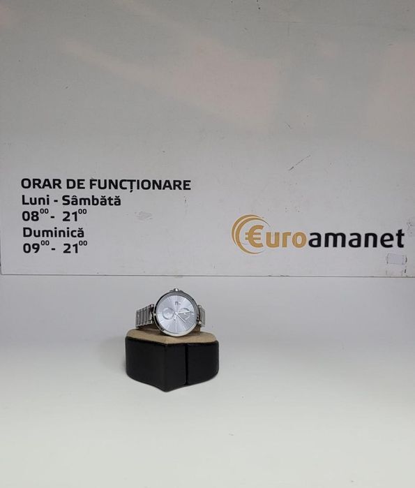 Tommy Hilfiger, Ceas quartz din otel inoxidabil, Argintiu -P-