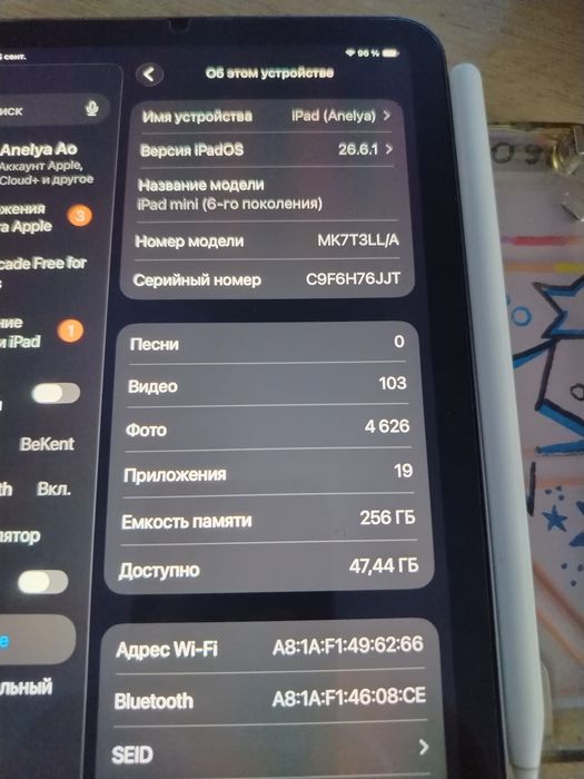 Apple iPad mini 6 .  256гб ! . Полный комплект.