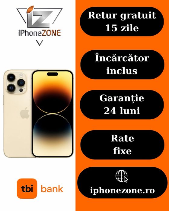 iphone 13 pro 128gb 100% Grad A Garantie 24 luni Rate - iphonezone.ro