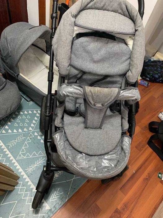 Carucior copii 3 in 1 Boston Grey Jeans
