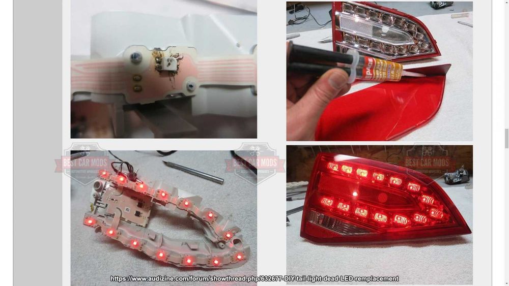 Ремонт на диодни LED стопове (Tail lights) BMW, AUDI, VW, MERCEDES