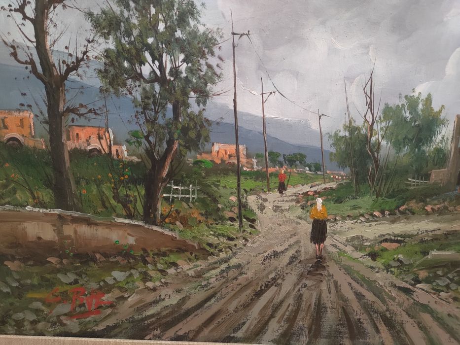 Tablou original italian, G. Botta, ulei pe pânză, cu certificat
