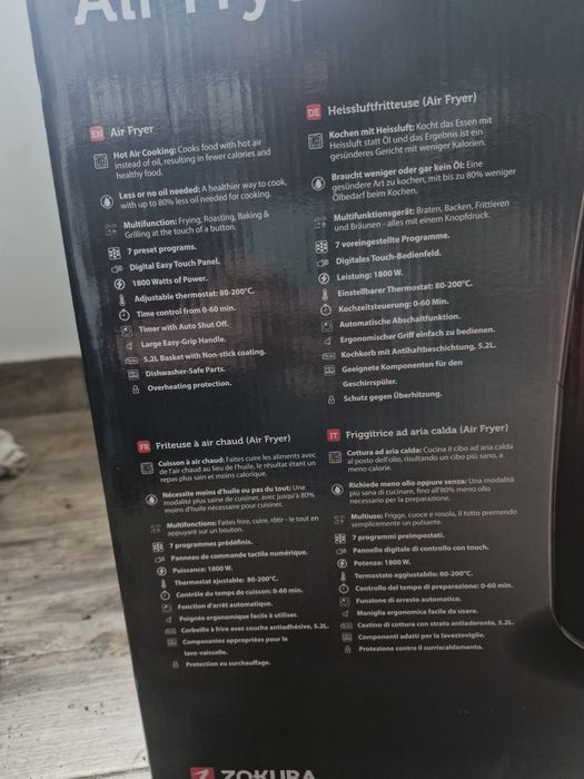 Airfryer friteuza cu aer cald cuptor