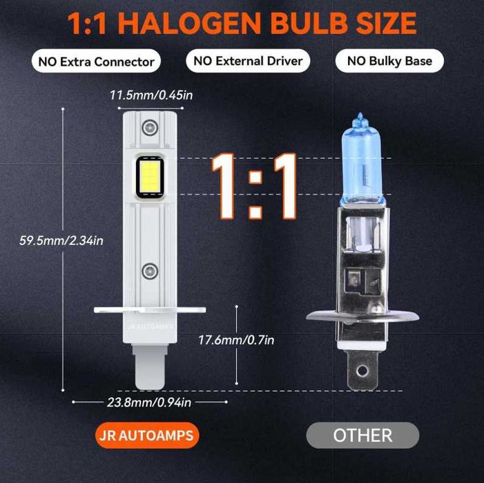 Диодни-LED Крушки H1 – 12 / 24V 100W G-TECH
