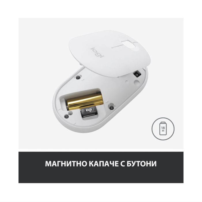 Logitech Pebble m350 бяла мишка