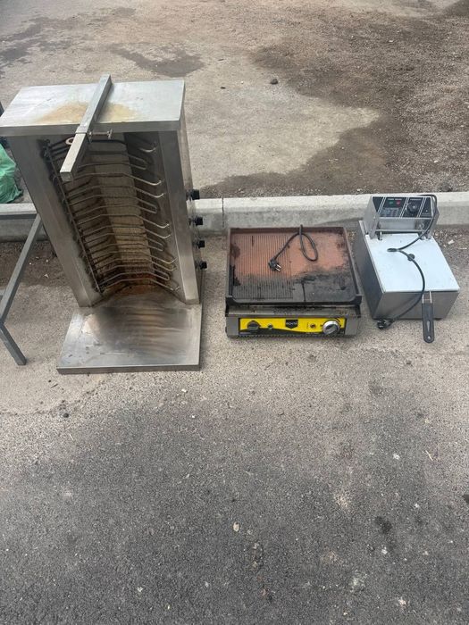 Шаверма апарат-180$
Тостер-180$
Картошка фри апарат-60$
2 та стол 1мил