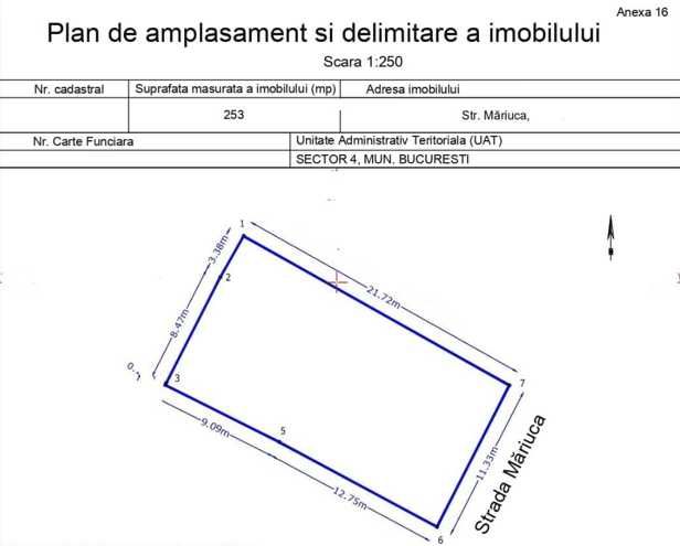 Teren de vanzare, 253mp, zona Aparatorii Patriei - Berceni