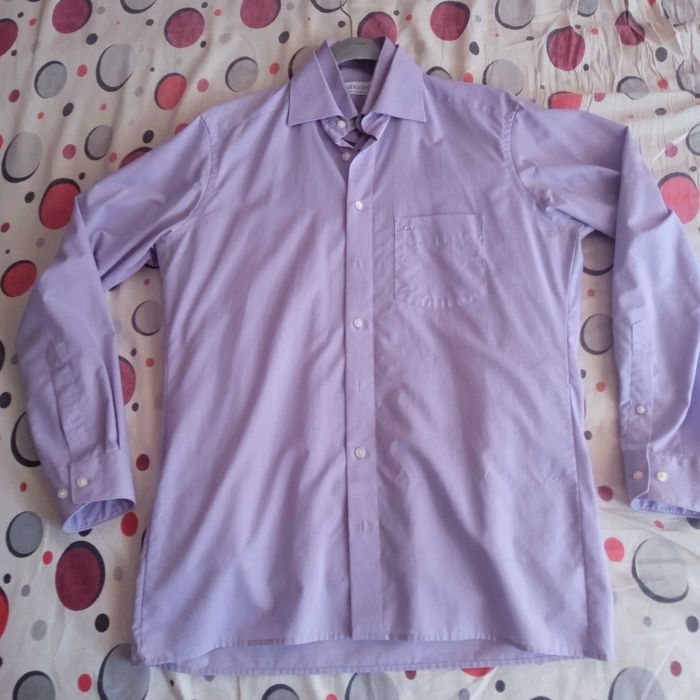 OLYMP 40 L/XL КАТО НОВА лилава риза с дълъг ръкав Олимп purple shirt