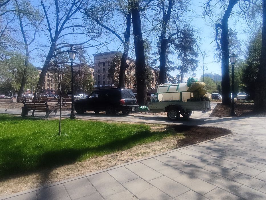 Гидропосев газона