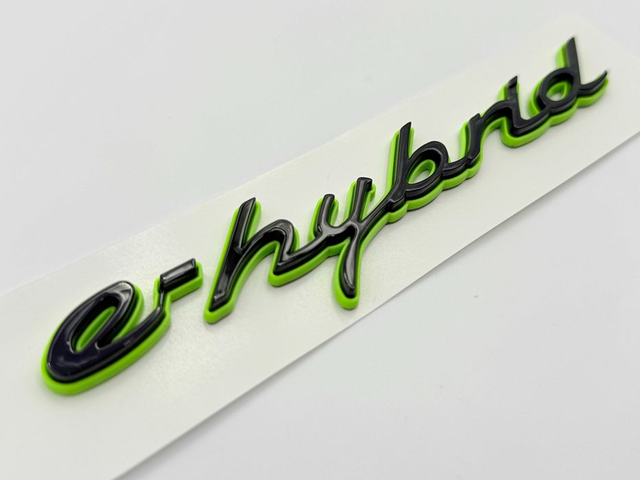 Emblema Compatibila PORSCHE E-Hybrid negru