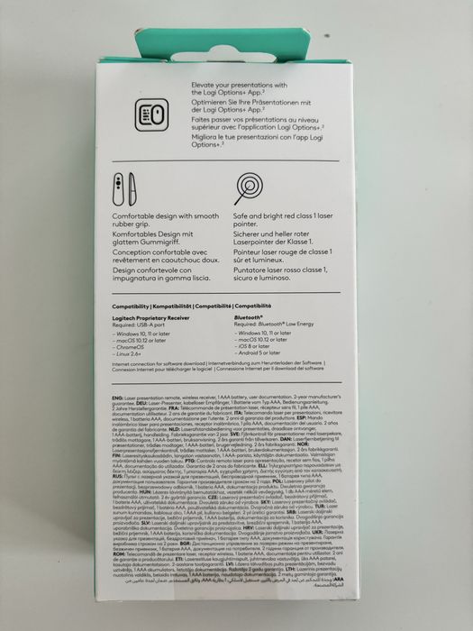 Logitech R500s Bluetooth Laser Presentation Remote Graphite Grey