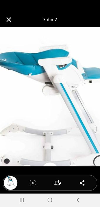 Scaun de masa copii Bo Jungle cu sistem de leganare 7 trepte , cu pozi