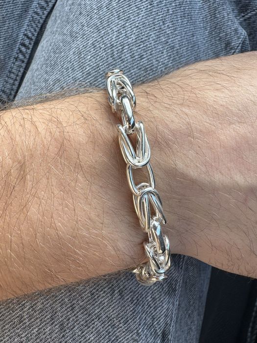 Мъжка сребърна гривна