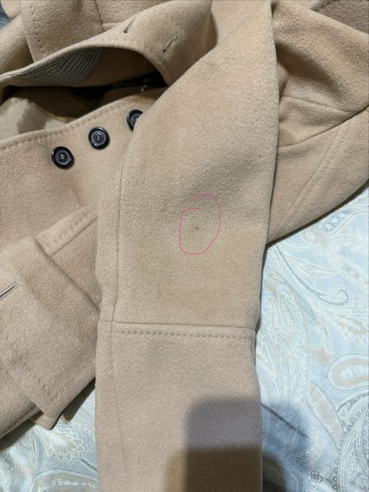 Palton zara lana crem