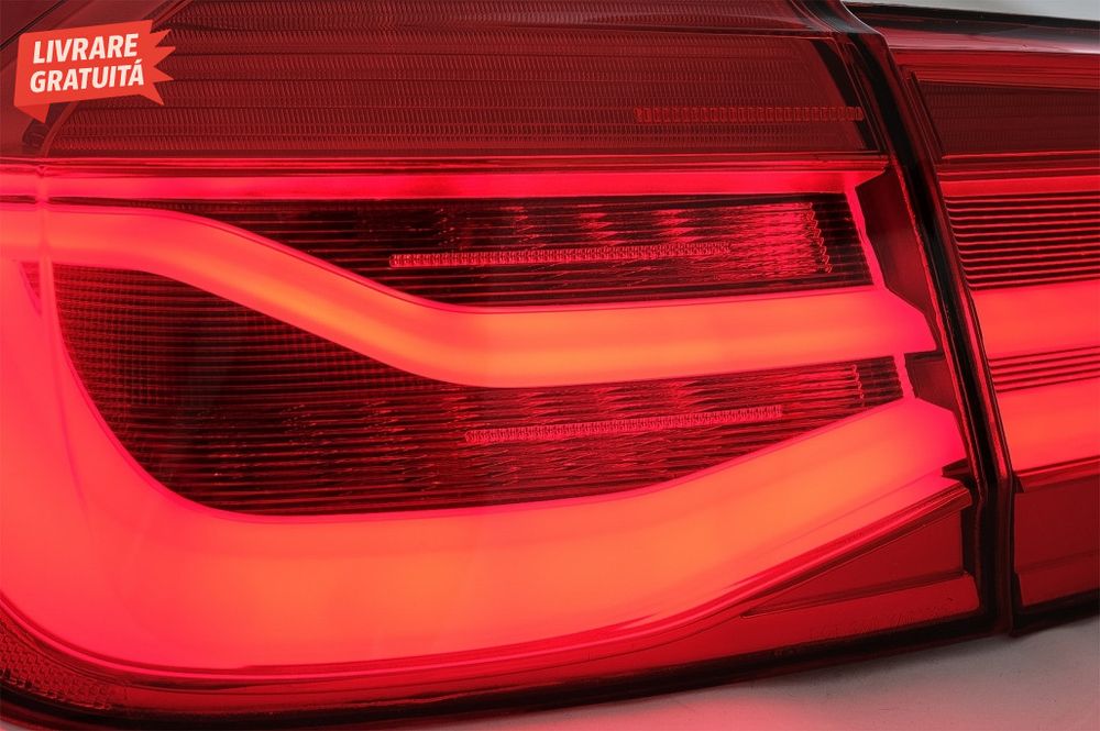 Stopuri LED BMW Seria 3 F30 (2011-2019) Rosu Clar LCI Design cu Semnal