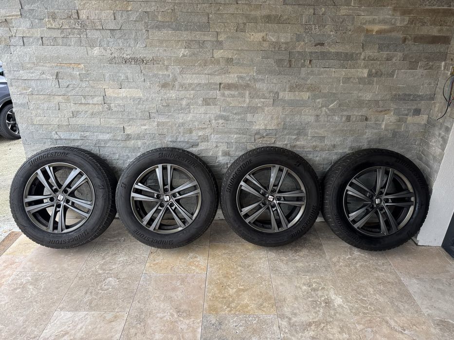 Jante ,roti 17”,Anvelope iarna 215 65 17,jante aliaj originale Seat