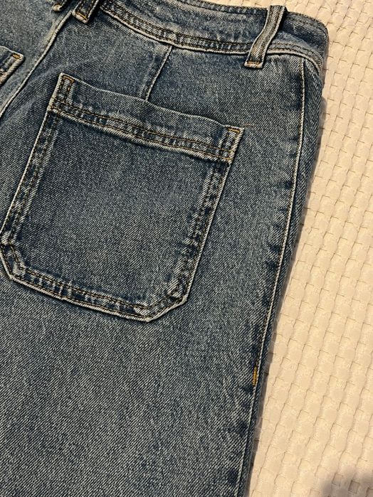 Blugi evazati dama Mango, marime 34, cu talie inalta