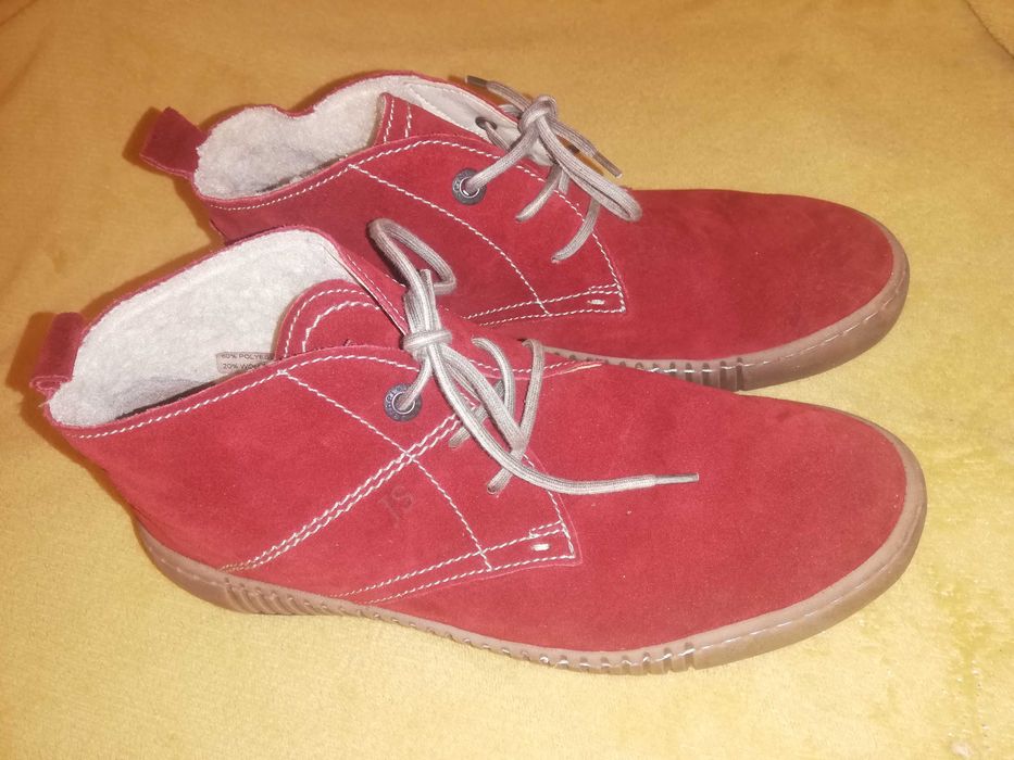 Зимни боти  от естествен велур и каракул Josef Seibel