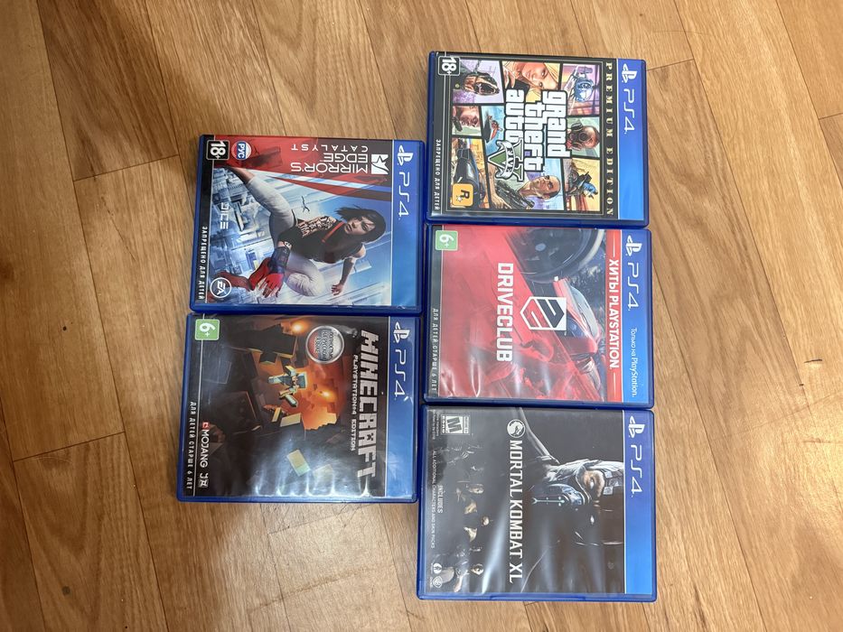 срочно продам 5 игр в идеальном состояние для ps4